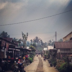 A village deep in the jungles of Sumatra.