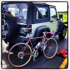 My bike. David's Jeep. I should get one of those. 