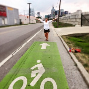 downtown cycling